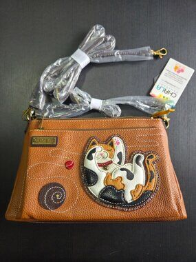 NWT CHALA Deluxe Calico Cat Crossbody/Purse – RFID Protected!